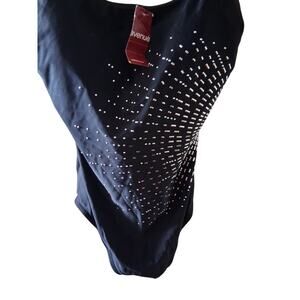Avenue Women's  Studded Sequin swimsuit Black Size Large